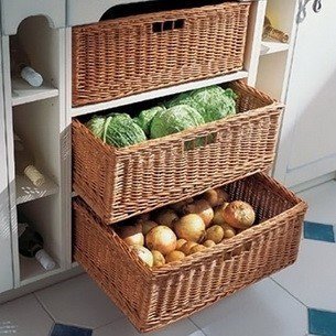 Выдвижная корзина для хранения овощей