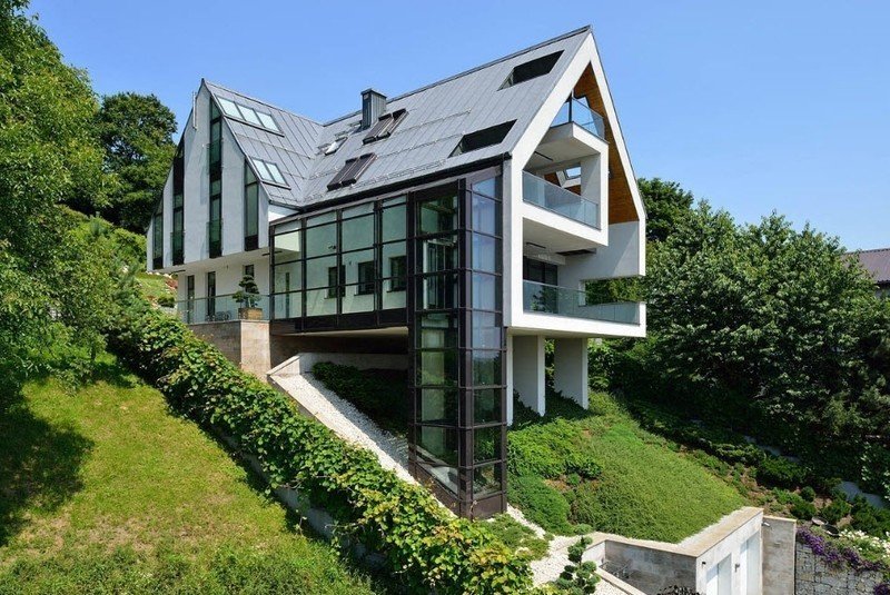 Проект дома на склоне house wiesenhof