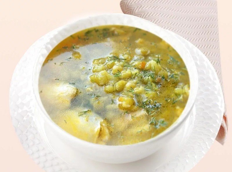 Суп с зелёным горошком